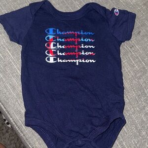 Champion Multicolor Logo Navy Kids Bodysuit
